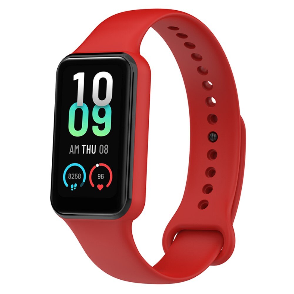 Bracelet en silicone pour Amazfit Band 7, rouge