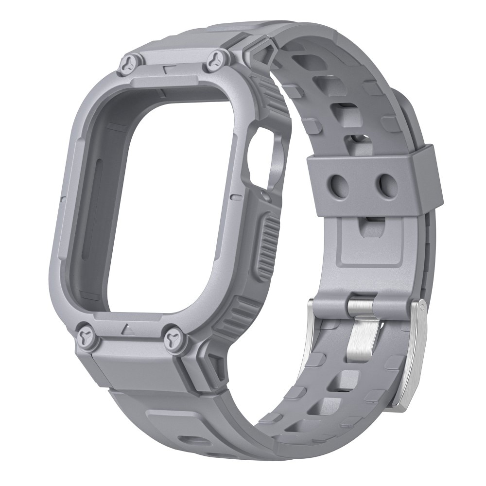 Bracelet avec coque Aventure Apple Watch 38mm gris