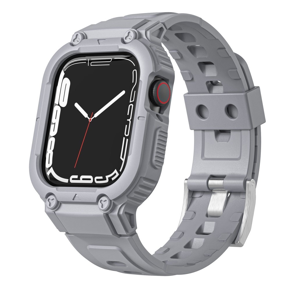 Bracelet avec coque Aventure Apple Watch 41mm Series 9 gris