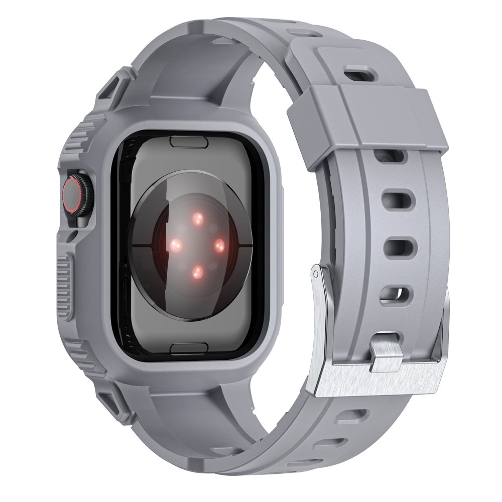 Bracelet avec coque Aventure Apple Watch 41mm Series 9 gris