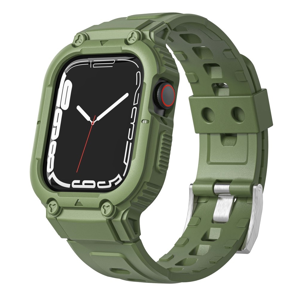 Bracelet avec coque Aventure Apple Watch 45mm Series 9, vert
