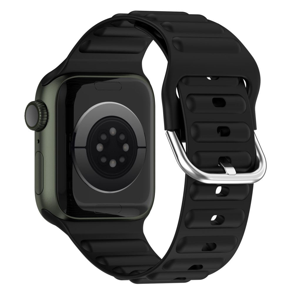 Bracele en silicone Résistant Apple Watch Ultra 49 mm Noir