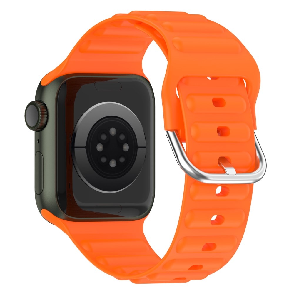 Bracele en silicone Résistant Apple Watch 45mm Series 8 Orange