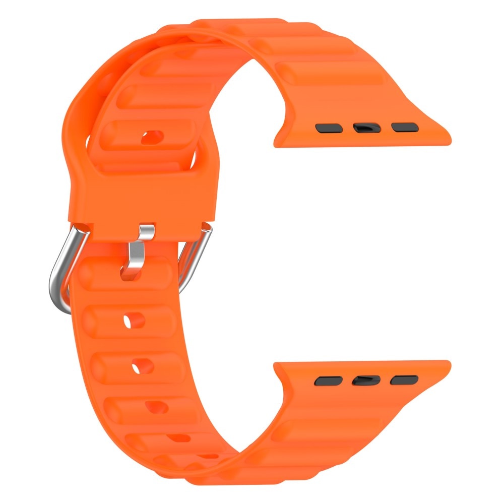 Bracele en silicone Résistant Apple Watch 45mm Series 8 Orange