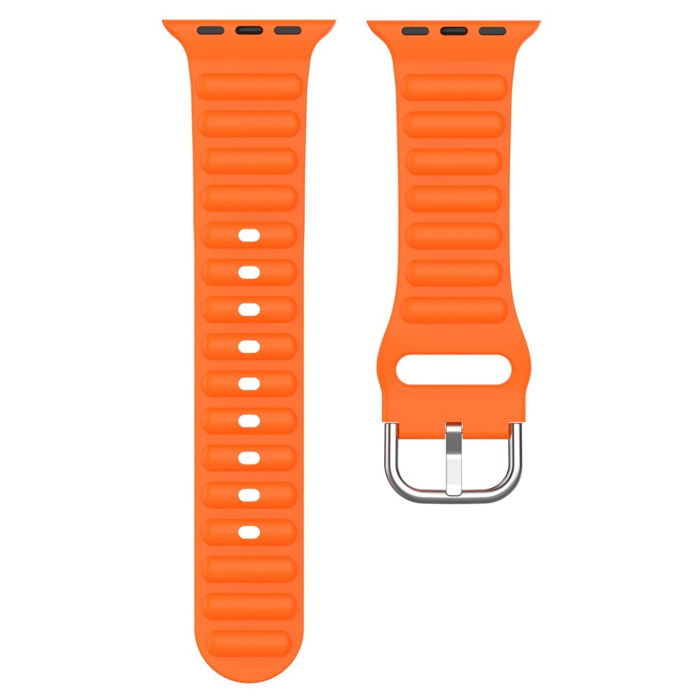 Bracele en silicone Résistant Apple Watch 45mm Series 8 Orange