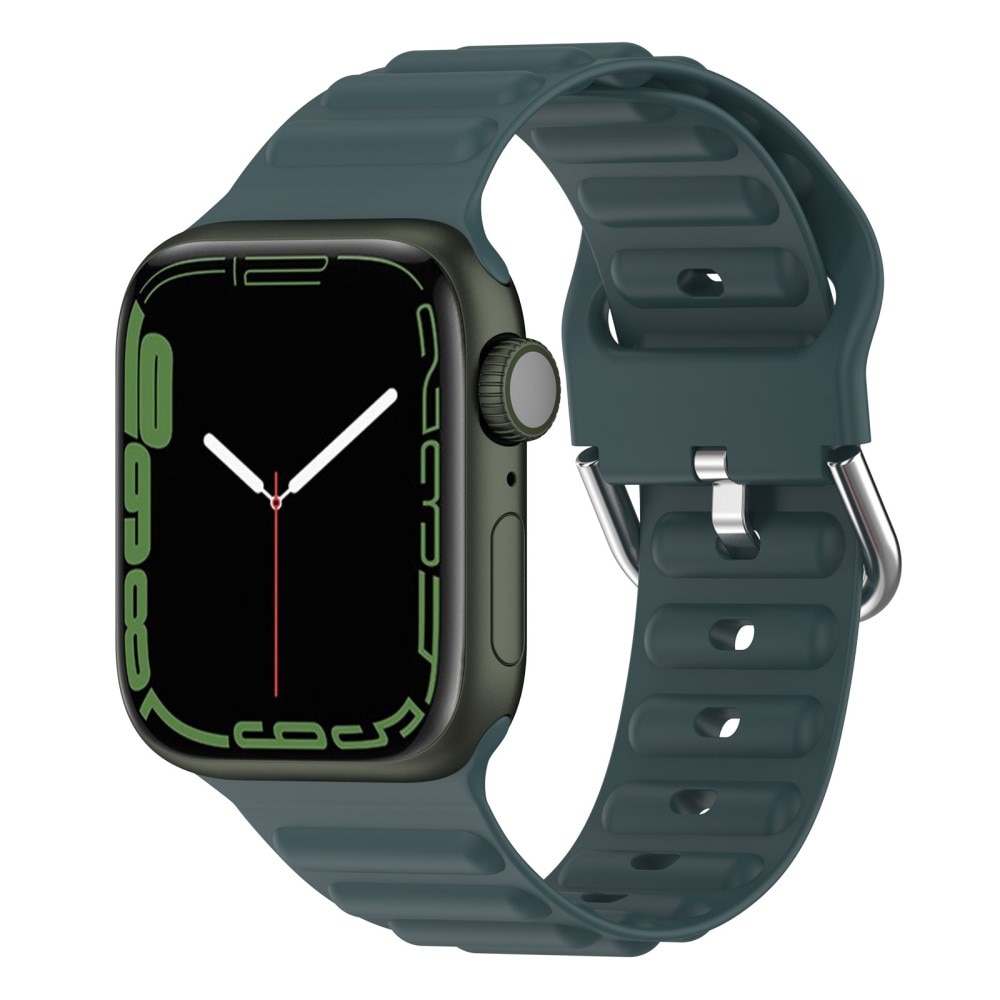 Bracele en silicone Résistant Apple Watch 42mm, vert foncé