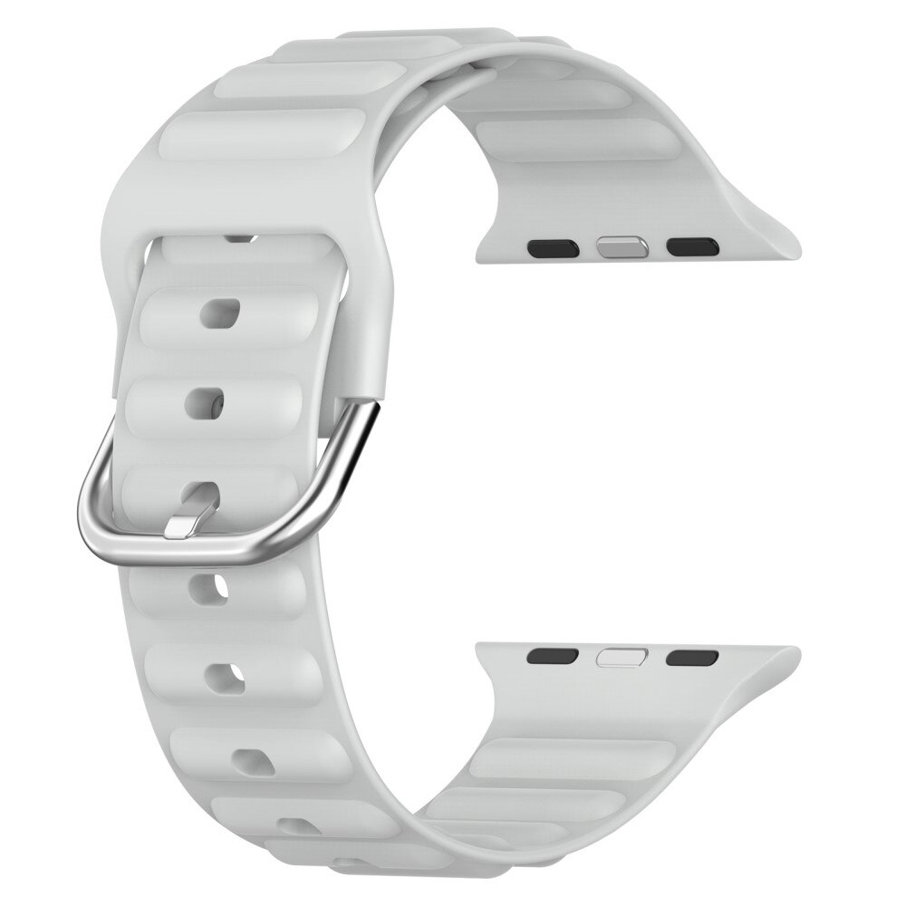 Bracele en silicone Résistant Apple Watch 45mm Series 7, gris