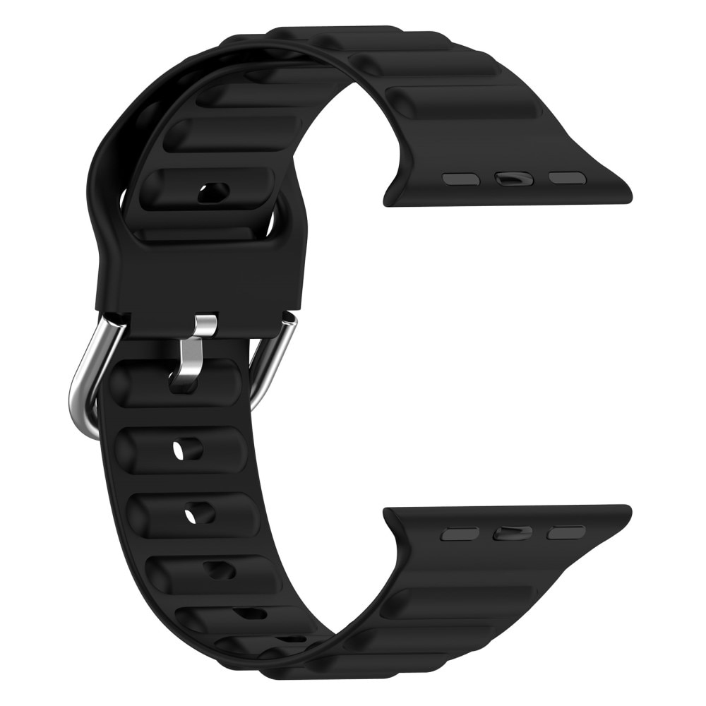 Bracele en silicone Résistant Apple Watch 41mm Series 8, noir