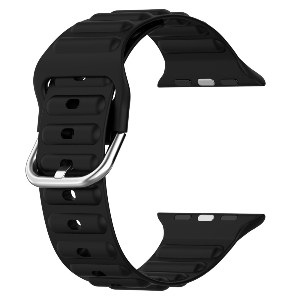 Bracele en silicone Résistant Apple Watch 41mm Series 8, noir