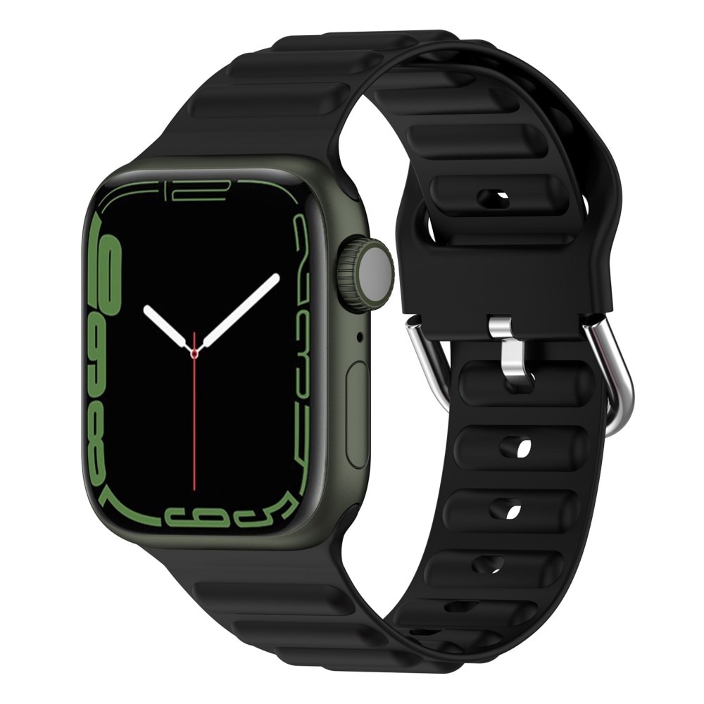 Bracele en silicone Résistant Apple Watch 41mm Series 8, noir