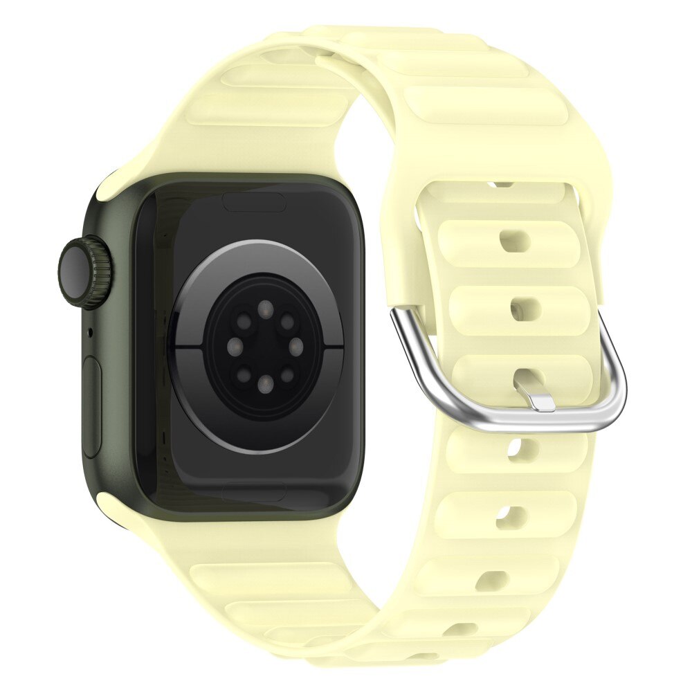 Bracele en silicone Résistant Apple Watch 41mm Series 9, jaune