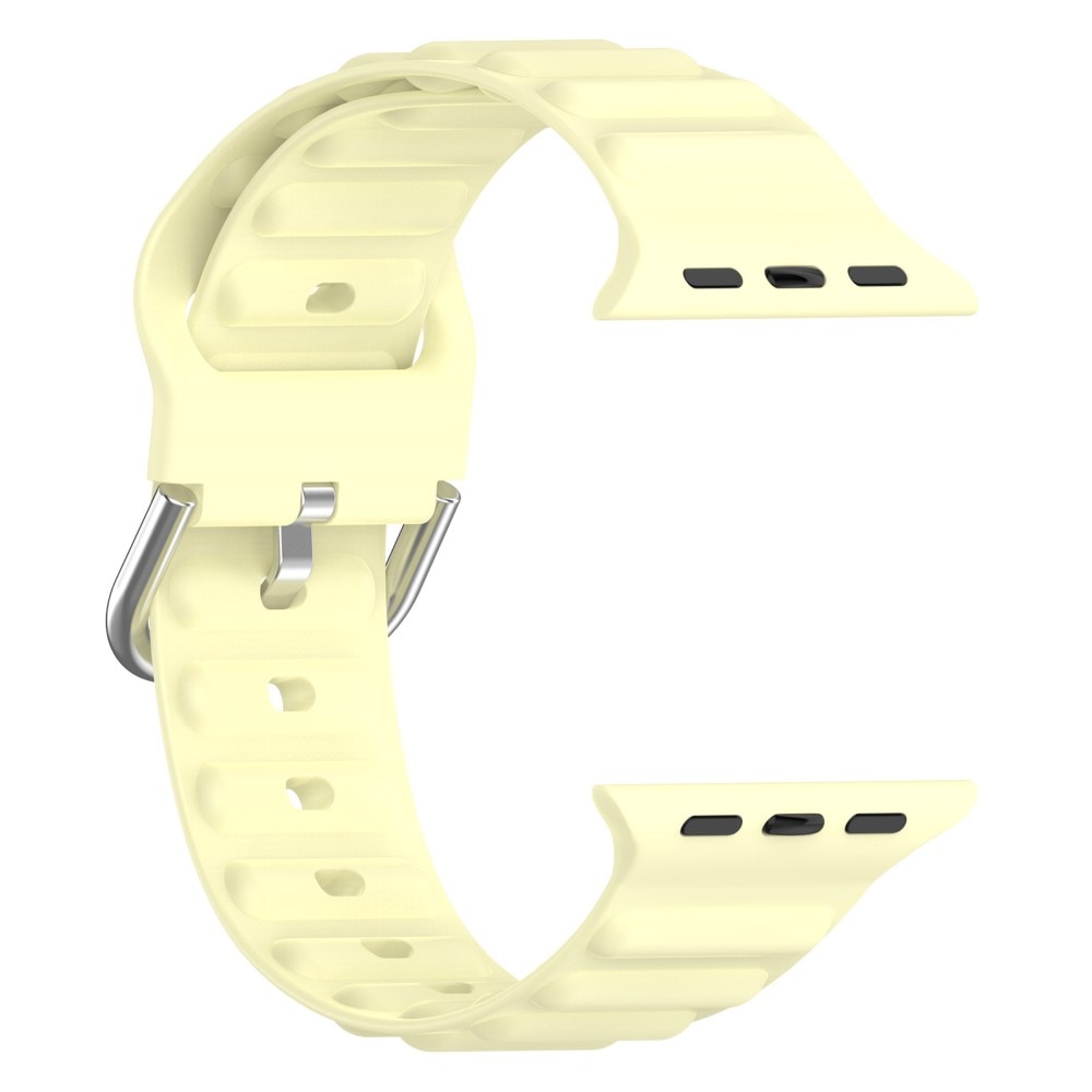 Bracele en silicone Résistant Apple Watch 41mm Series 9, jaune