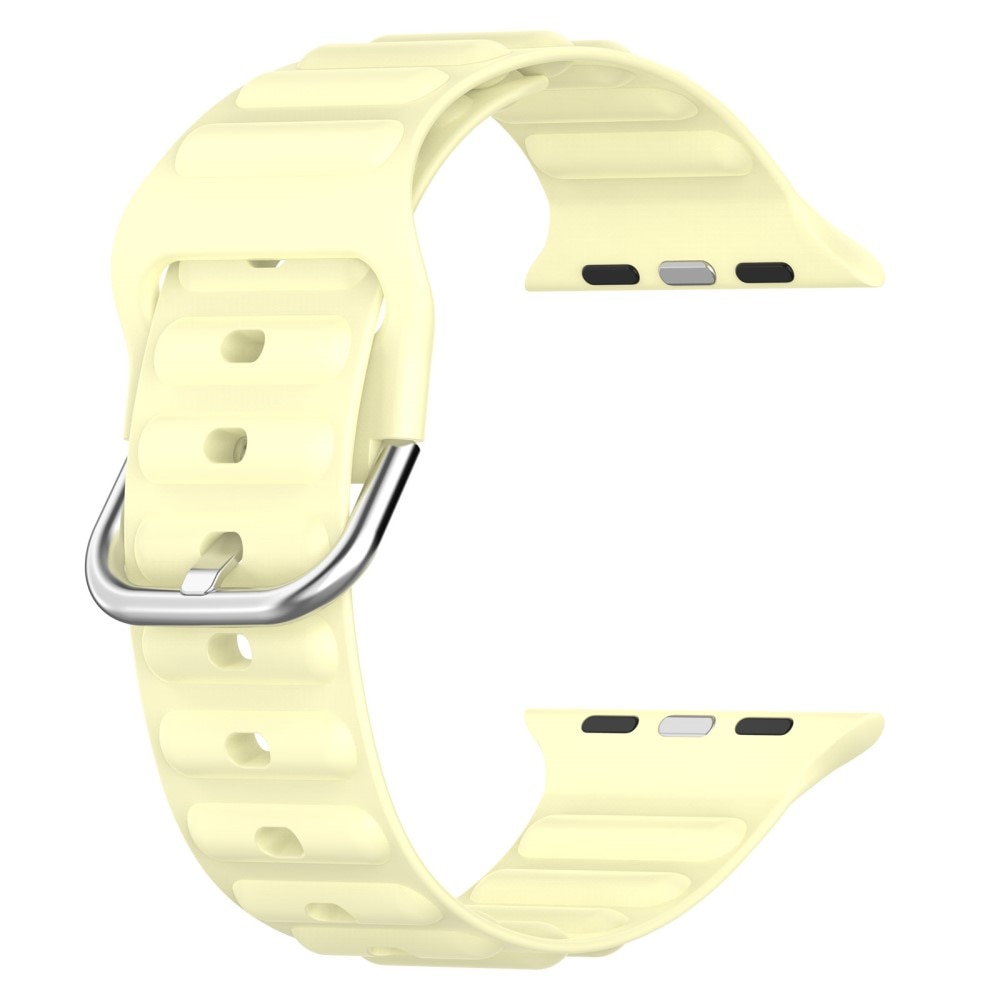 Bracele en silicone Résistant Apple Watch 41mm Series 9, jaune