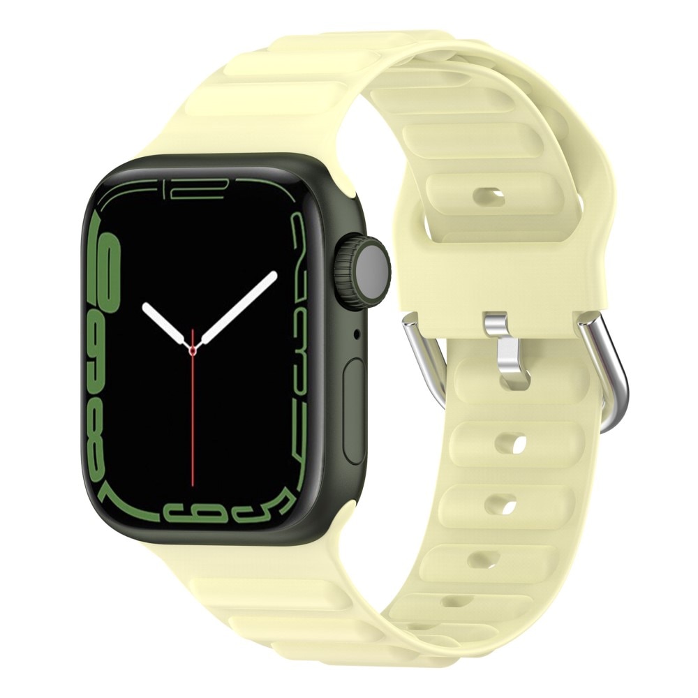 Bracele en silicone Résistant Apple Watch 41mm Series 9, jaune
