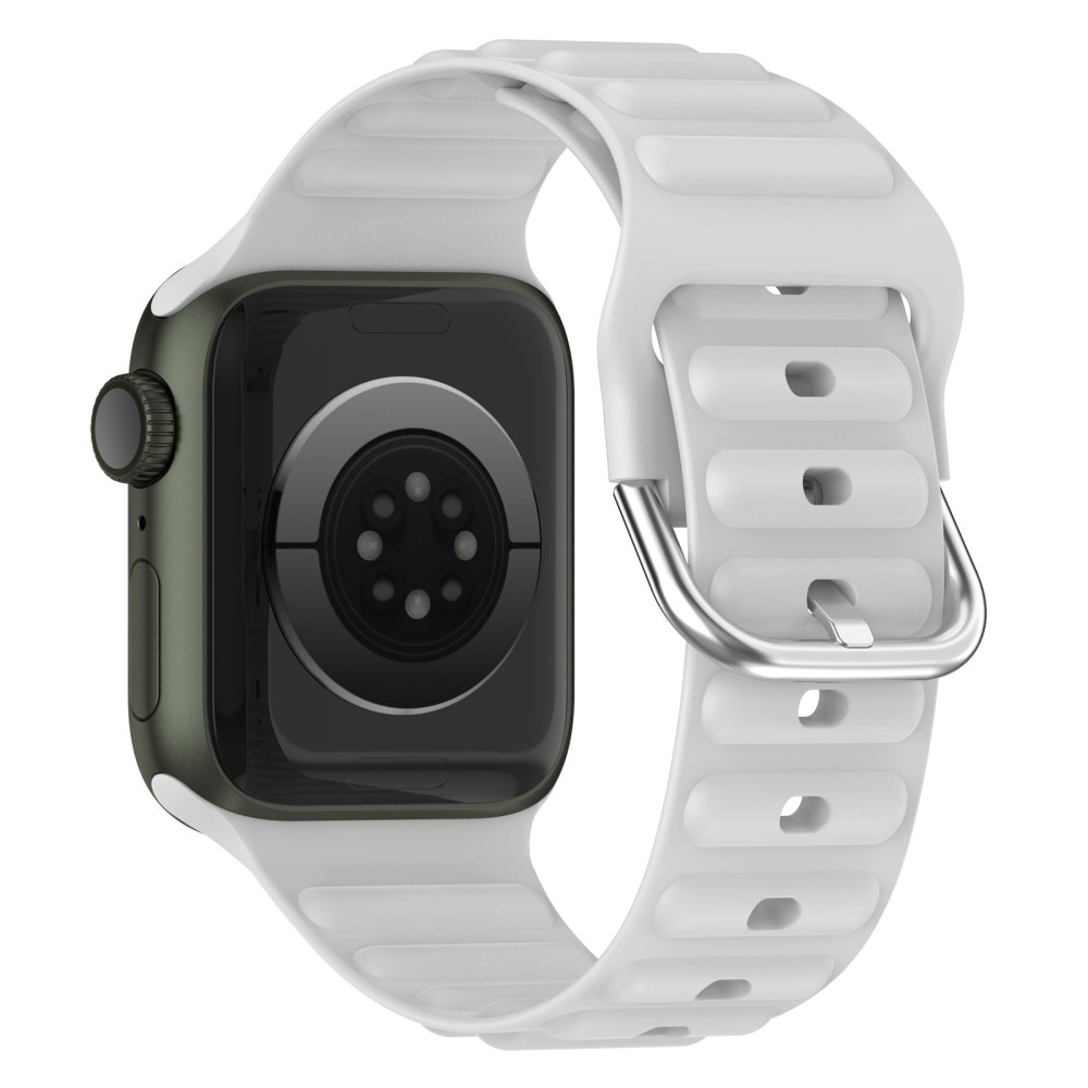 Bracele en silicone Résistant Apple Watch 41mm Series 9, gris