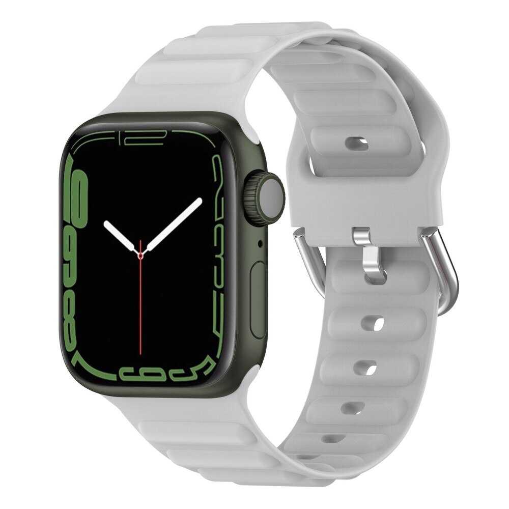 Bracele en silicone Résistant Apple Watch 41mm Series 9, gris
