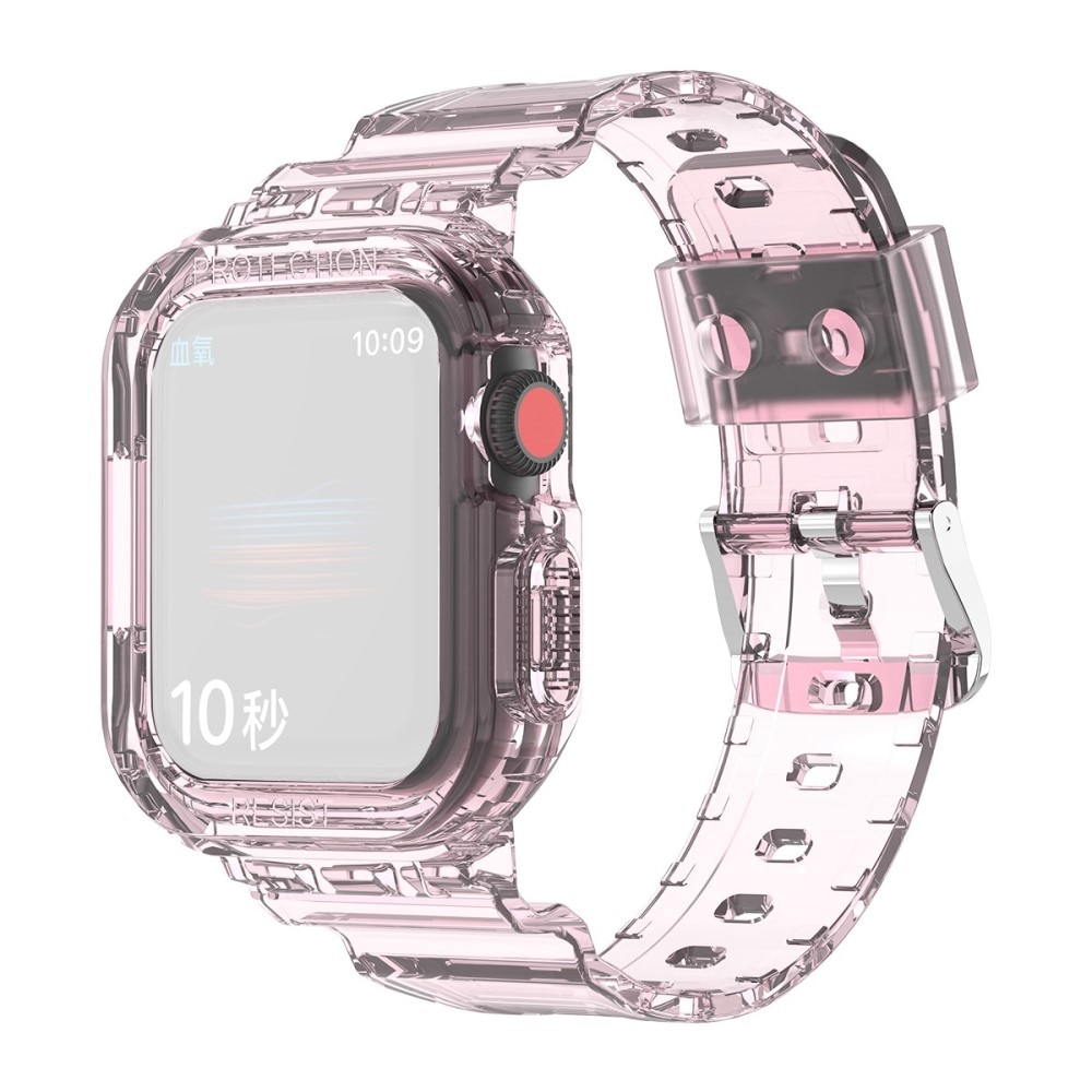 Bracelet avec coque Crystal Apple Watch 45mm Series 8 Rose