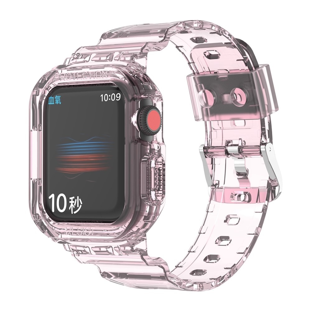 Bracelet avec coque Crystal Apple Watch SE 44mm, rose