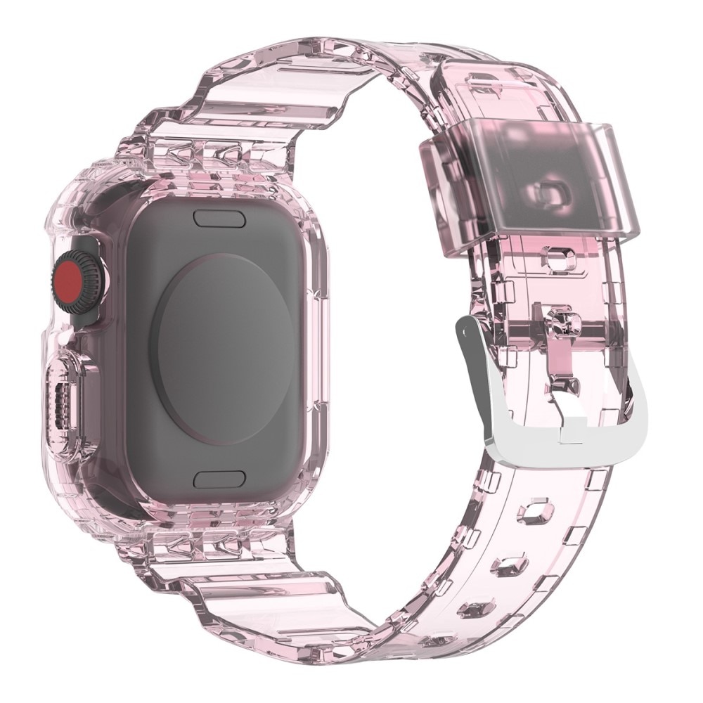 Bracelet avec coque Crystal Apple Watch 45mm Series 8 Rose