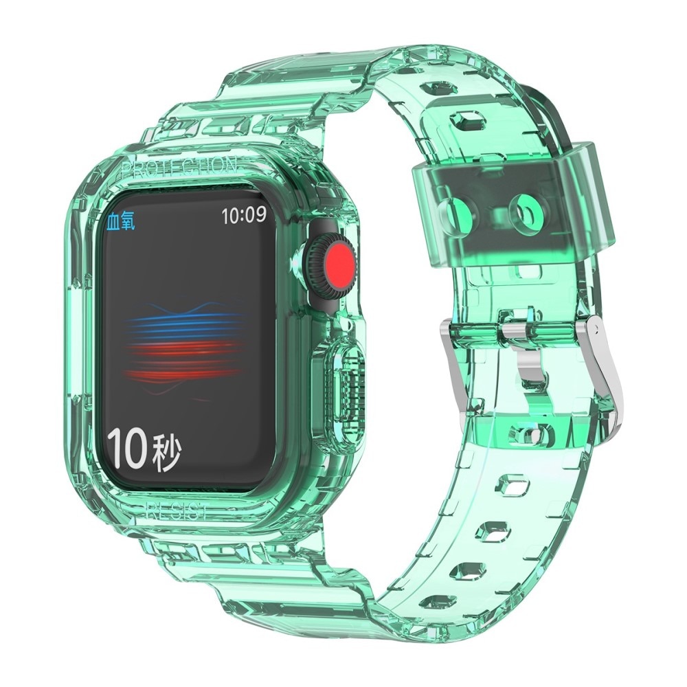 Bracelet avec coque Crystal Apple Watch SE 44mm, vert