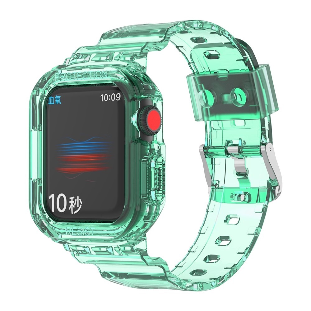 Bracelet avec coque Crystal Apple Watch 45mm Series 9, vert