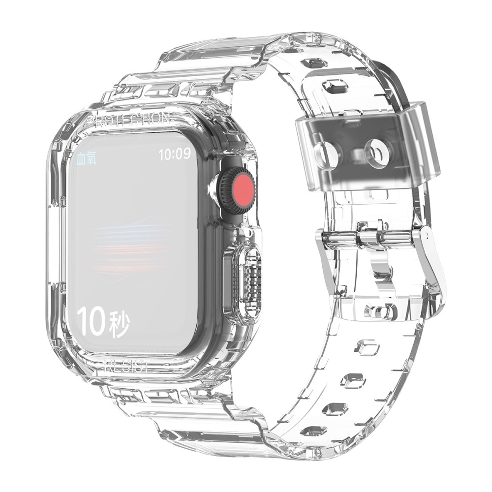 Bracelet avec coque Crystal Apple Watch 45mm Series 9, transparent