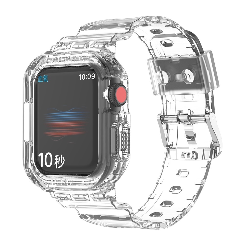 Bracelet avec coque Crystal Apple Watch 45mm Series 9, transparent