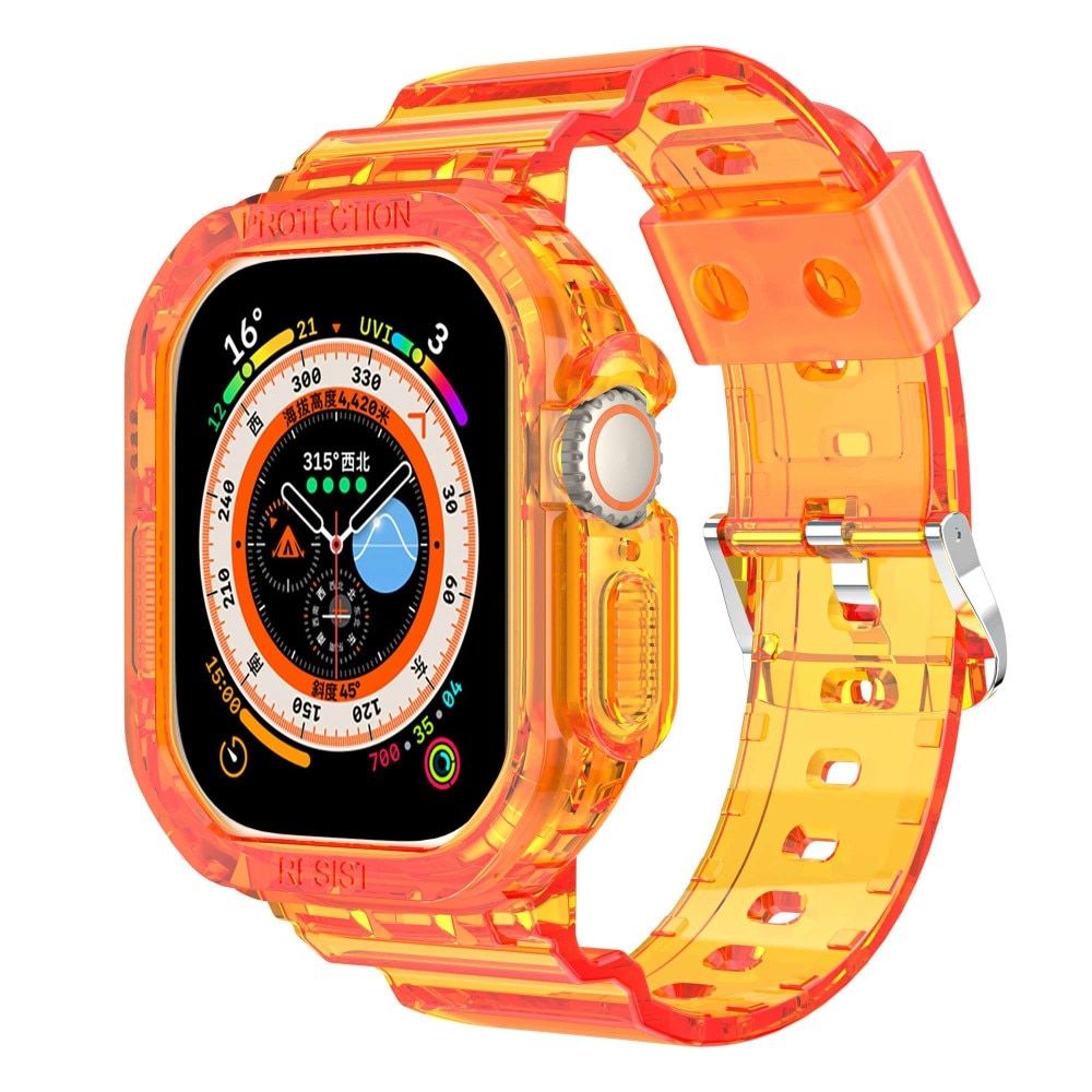 Bracelet avec coque Crystal Apple Watch Ultra 49 mm Orange