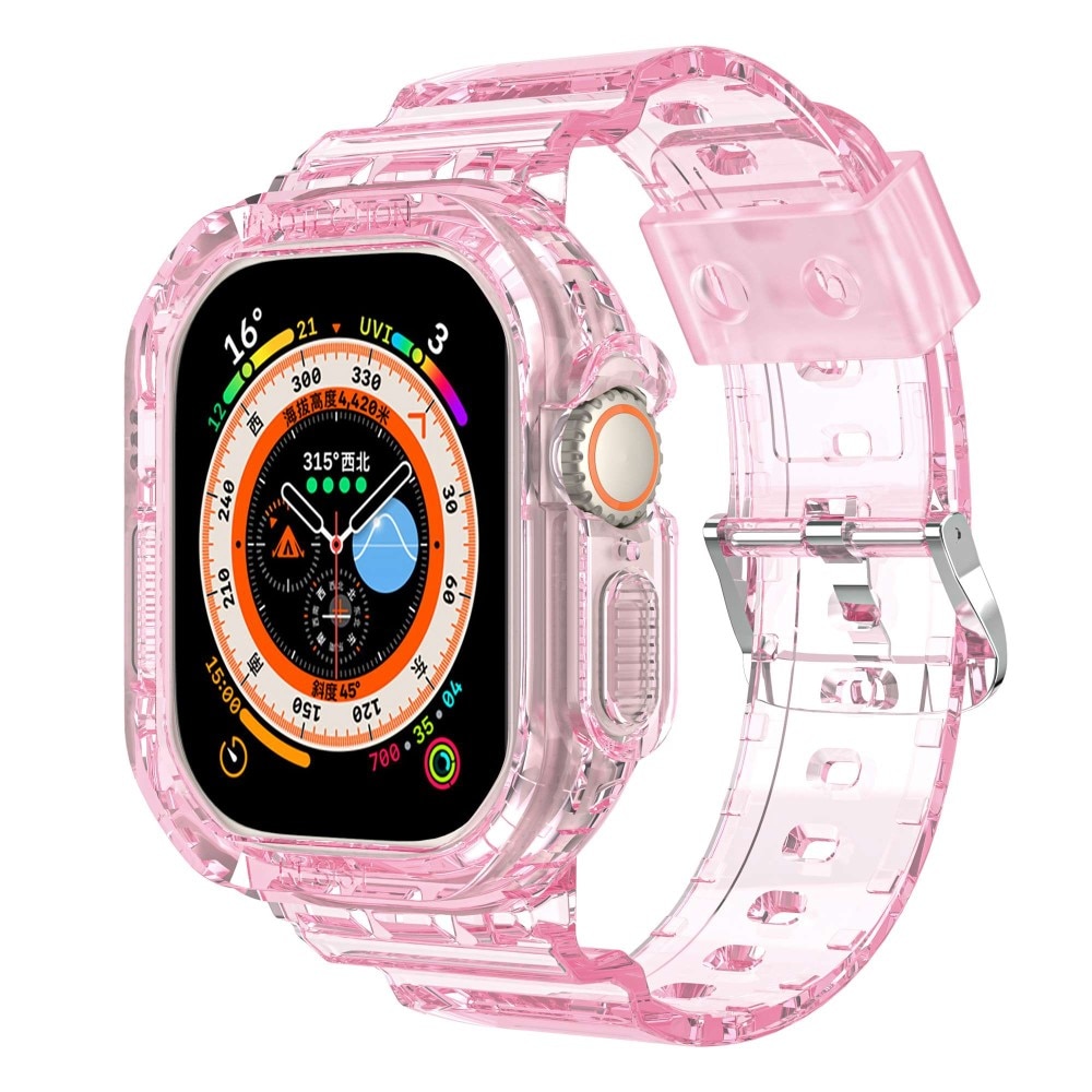 Bracelet avec coque Crystal Apple Watch Ultra 2 49mm, rose