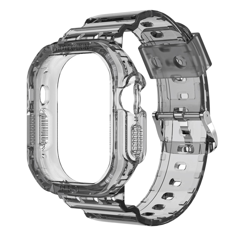 Bracelet avec coque Crystal Apple Watch Ultra 49 mm Gris