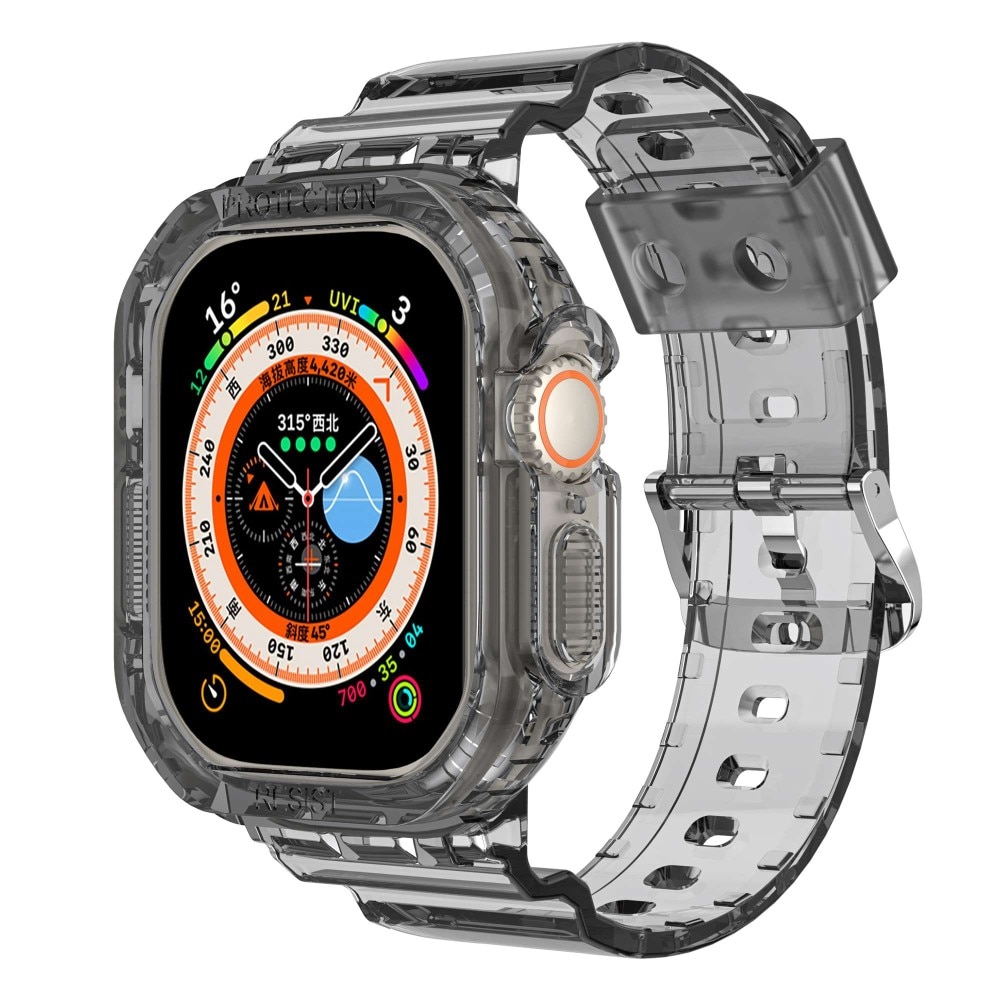 Bracelet avec coque Crystal Apple Watch Ultra 2 49mm, gris