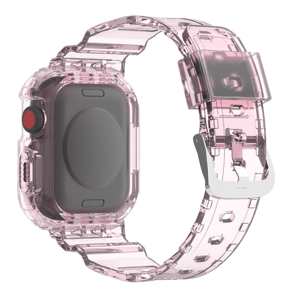 Bracelet avec coque Crystal Apple Watch 41mm Series 7 rose