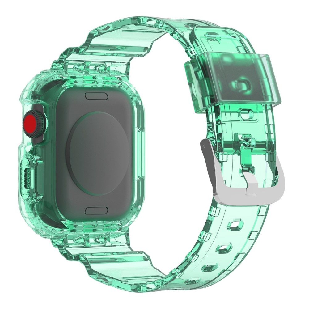 Bracelet avec coque Crystal Apple Watch SE 40mm, vert