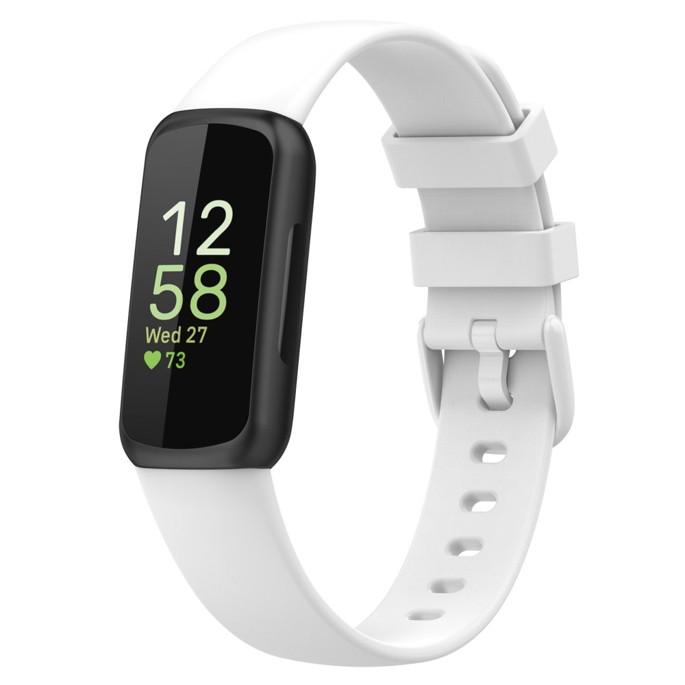 Bracelet en silicone pour Fitbit Inspire 3, blanc