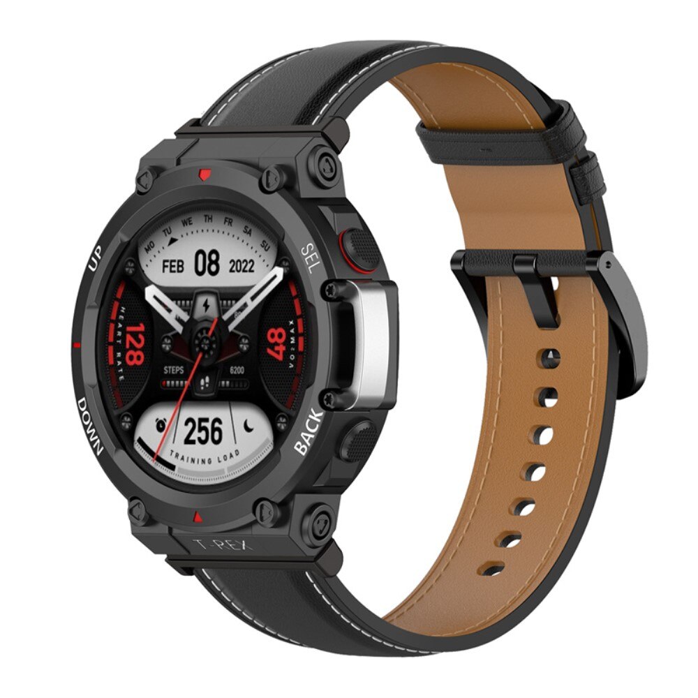 Bracelet en cuir Amazfit T-Rex 2 Noir