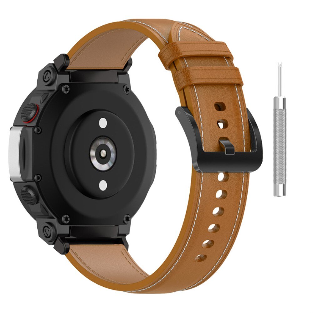 Bracelet en cuir Amazfit T-Rex 2 Marron