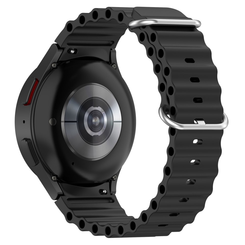 Full Fit Bracele en silicone Résistant Samsung Galaxy Watch 4 40/42/44/46mm, noir