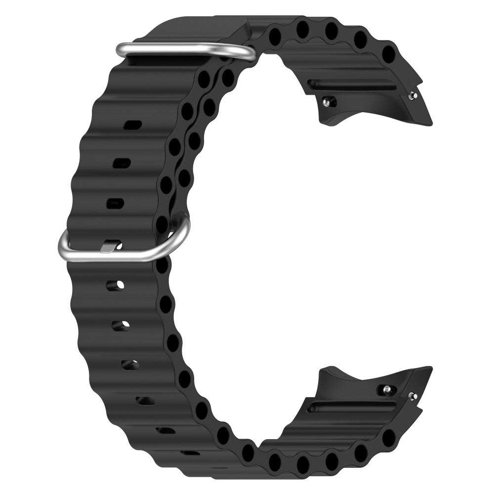 Full Fit Bracele en silicone Résistant Samsung Galaxy Watch 6 44mm, noir