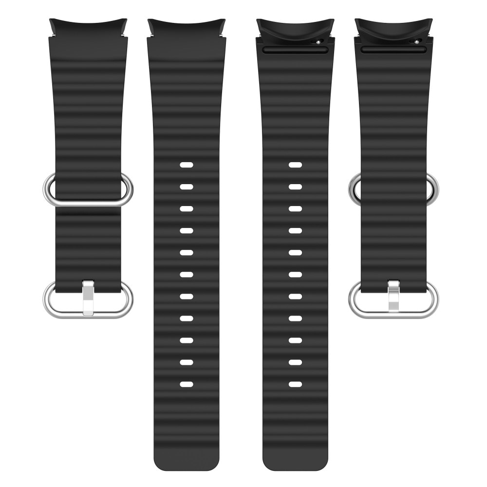 Full Fit Bracele en silicone Résistant Samsung Galaxy Watch 4 40mm, noir