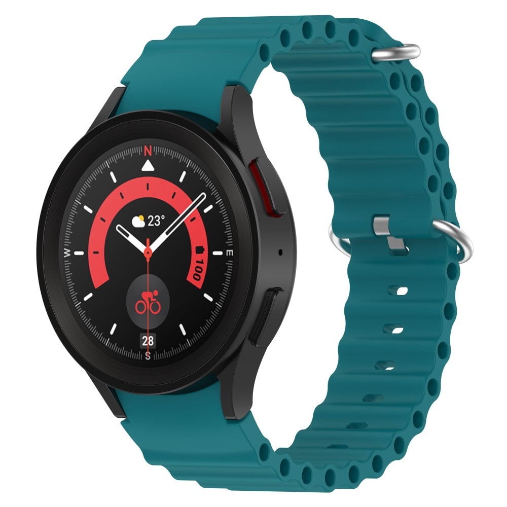 Full Fit Bracele en silicone Résistant Samsung Galaxy Watch 4 Classic 46mm, vert