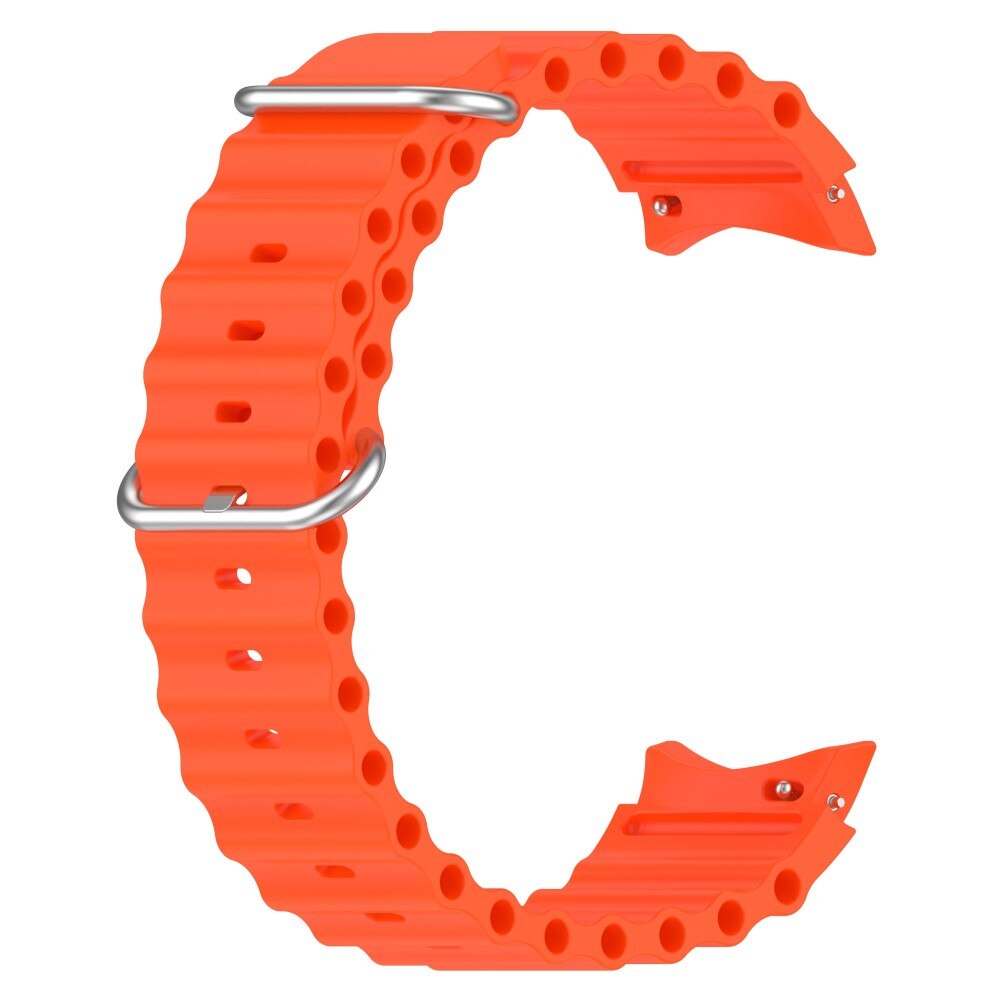 Full Fit Bracele en silicone Résistant Samsung Galaxy Watch 5 44mm, orange