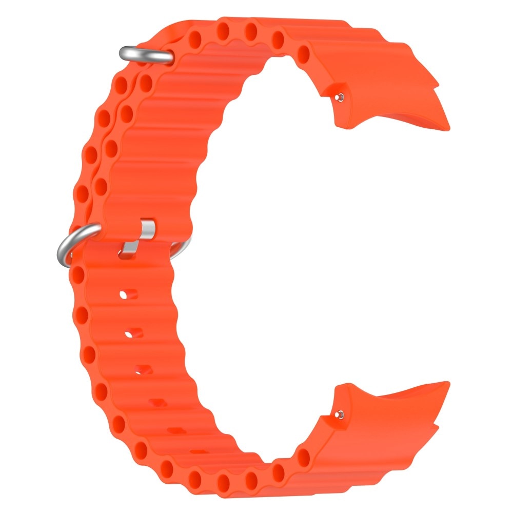 Full Fit Bracele en silicone Résistant Samsung Galaxy Watch 5 44mm, orange