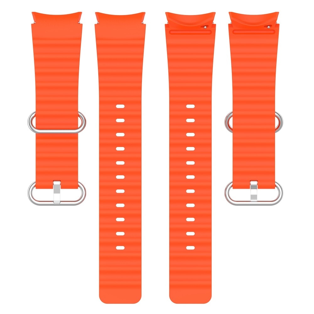 Full Fit Bracele en silicone Résistant Samsung Galaxy Watch 6 Classic 43mm, orange