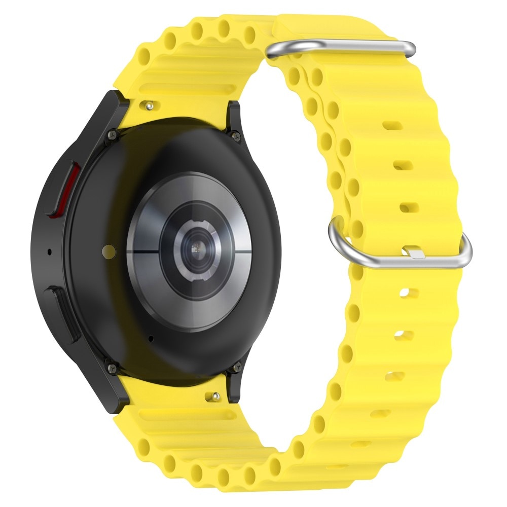 Full Fit Bracele en silicone Résistant Samsung Galaxy Watch 6 44mm, jaune