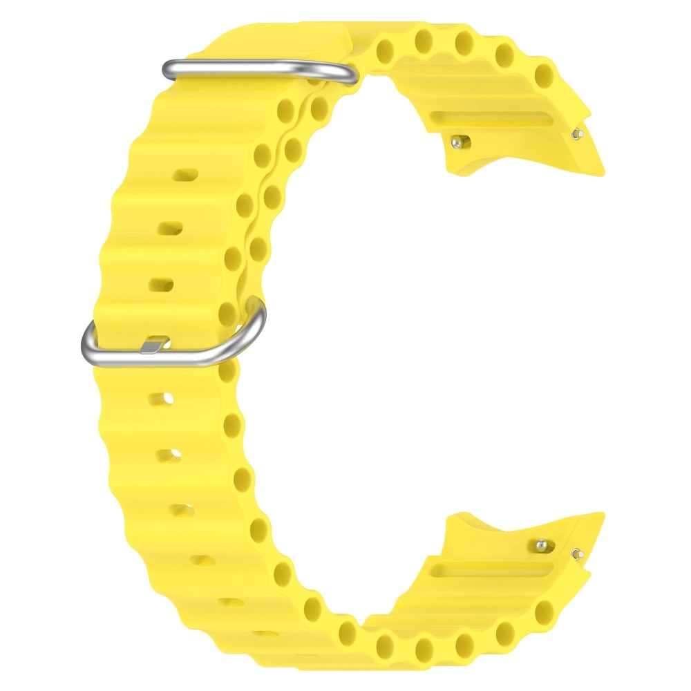 Full Fit Bracele en silicone Résistant Samsung Galaxy Watch 5 44mm, jaune