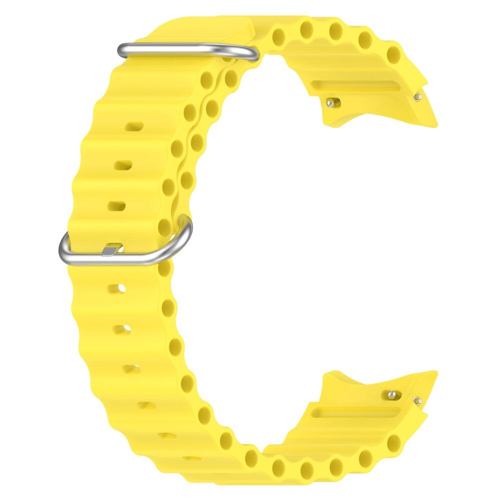 Full Fit Bracele en silicone Résistant Samsung Galaxy Watch 6 Classic 43mm, jaune