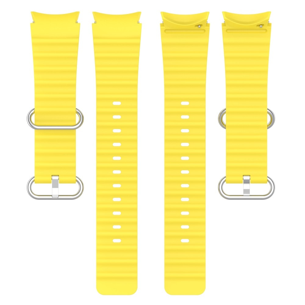 Full Fit Bracele en silicone Résistant Samsung Galaxy Watch 5 Pro 45mm jaune