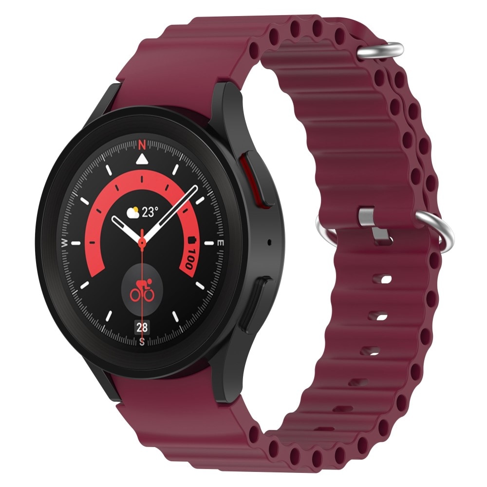 Full Fit Bracele en silicone Résistant Samsung Galaxy Watch 4 Classic 46mm, violet