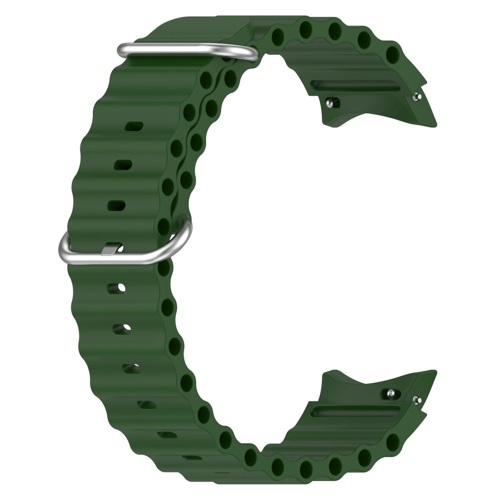 Full Fit Bracele en silicone Résistant Samsung Galaxy Watch 4 40mm, vert foncé