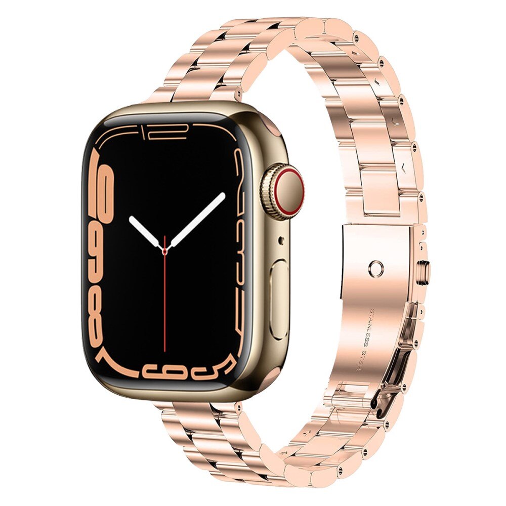 Bracelet en métal fin Apple Watch 45mm Series 8 Or rose